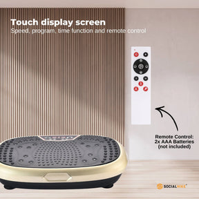 Social Hike 60cm Vibration Plate Machine Full Body Exercise Platform Gold