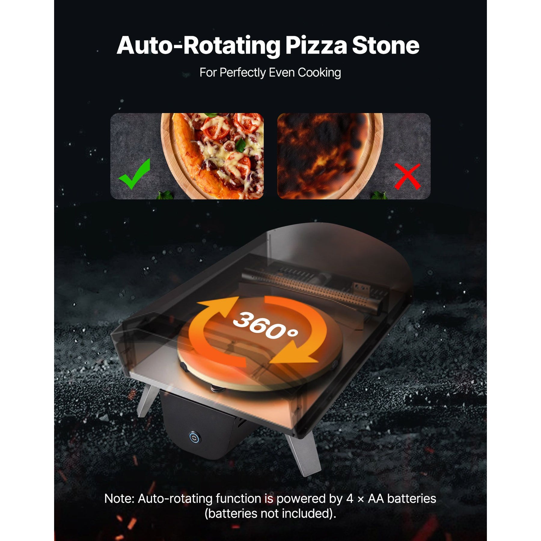 Outdoor Wood Fired Pizza Oven 12" Portable with Pizza Stone & Carry Bag