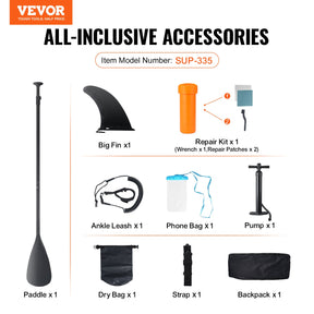 Inflatable Stand Up Paddle Board, 152 mm Wide SUP Paddleboard, with Board Accessories, Pump, Paddle, Fin, Phone Bag, Backpack, Ankle Leash, Repair Kit, Non-slip Deck for Youth & Adults