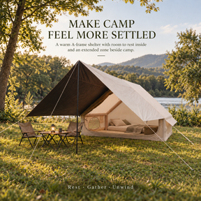 Weisshorn Inflatable A-Frame Tent with Extended Side Awning Basecamp Shelter