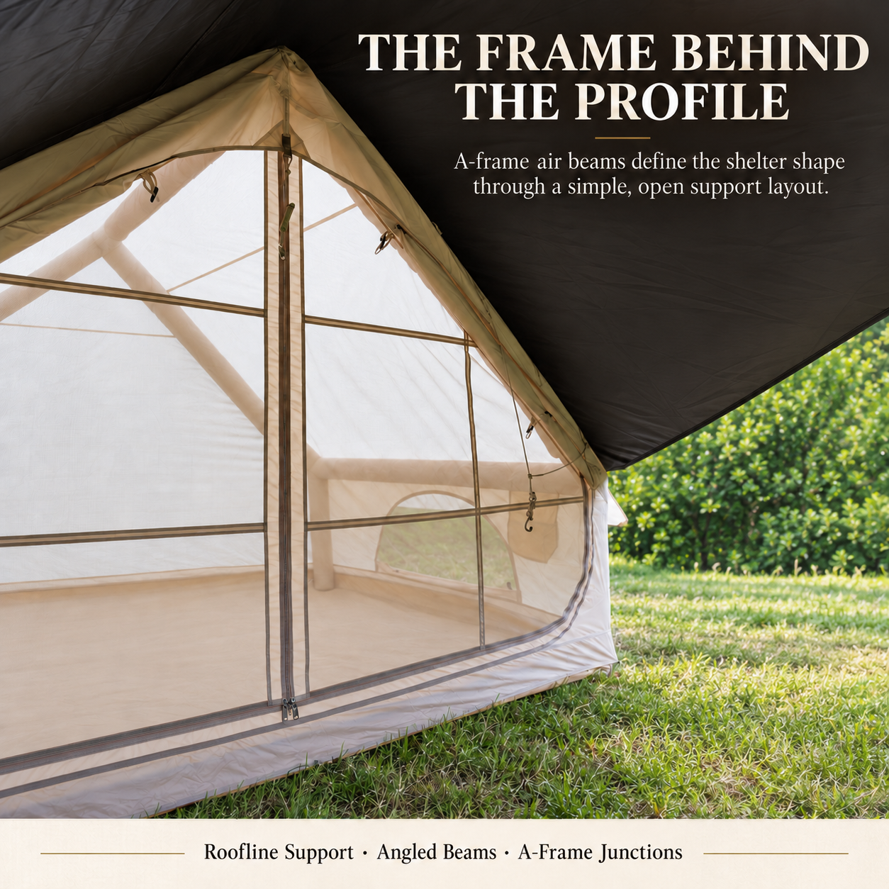 Weisshorn Inflatable A-Frame Tent with Extended Side Awning Basecamp Shelter