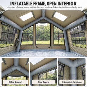 Weisshorn Inflatable Camping Tent Cabin Style with Skylight Mesh 300x265cm