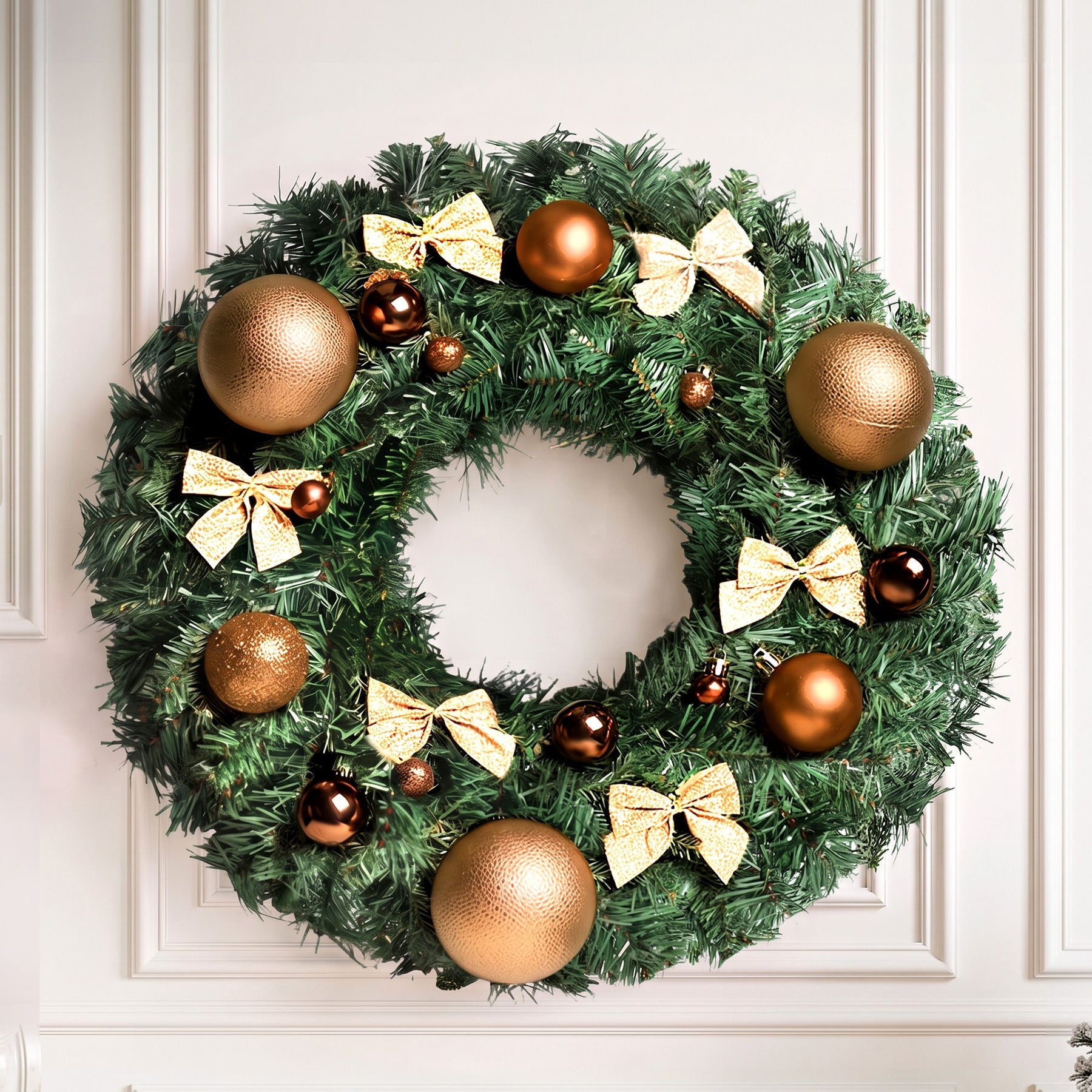 Jingle Jollys 60cm Christmas Wreath Garland Xmas Decorations Wedding Party