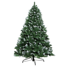 Jingle Jollys Christmas Tree 1.8m Snowy Xmas Tree Decoration 650 Tips