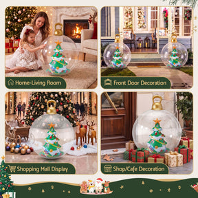 Jingle Jollys Christmas Inflatable Ball 60cm Tree Decoration Giant Bauble Clear