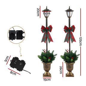 Jingle Jollys Christmas Lights 125cm Lamp Post 50 LED Fairy Light Decorations