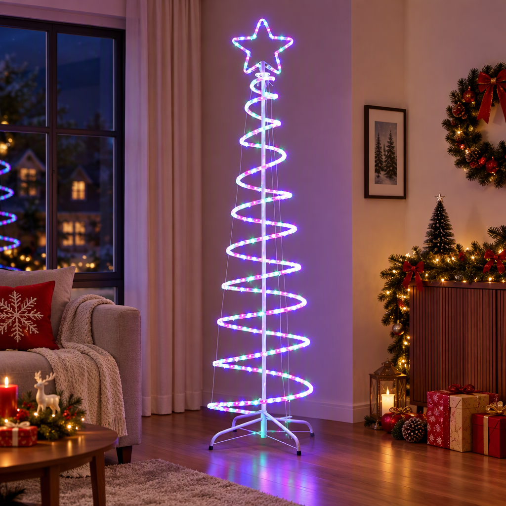 Jingle Jollys Christmas Lights 188cm Tree 288 LED Decorations