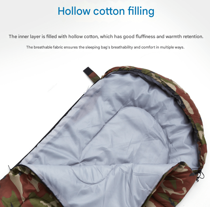 Army Green 0.7kg Ultra - Lightweight Compact Sleeping Bag | Portable Outdoor Camping & Travel Gear | Breathable Warm Weather Sleep System - SportZone.co.nz