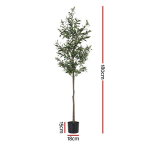 Artiss 180cm Artificial Olive Tree Faux Trees Indoor Decor Artificial Plants Lifelike Plant 1.8M - SportZone.co.nz
