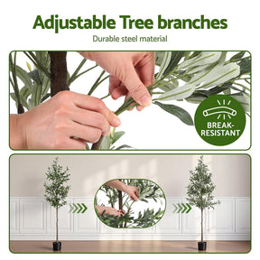 Artiss 180cm Artificial Olive Tree Faux Trees Indoor Decor Artificial Plants Lifelike Plant 1.8M - SportZone.co.nz