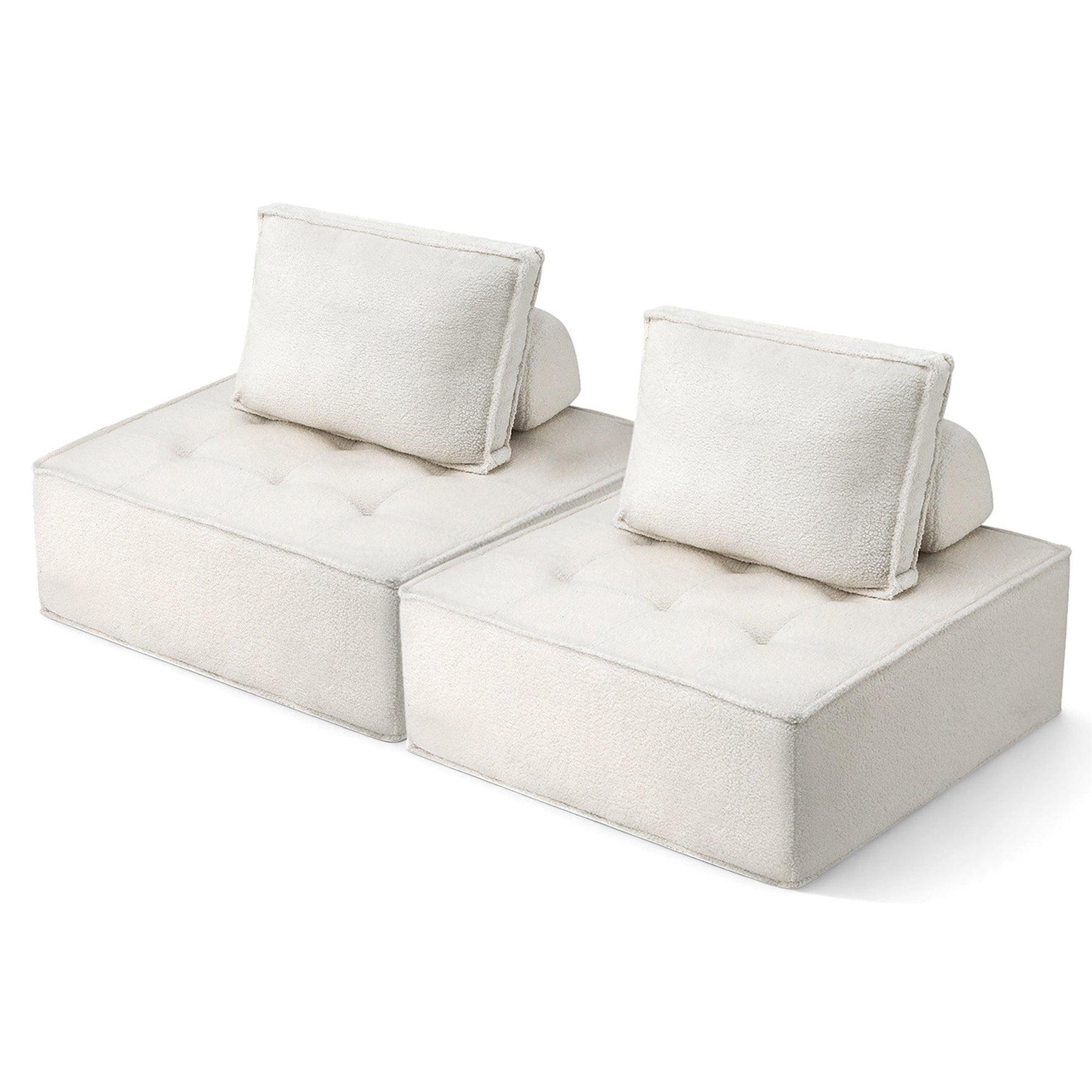 Artiss 2 Floor Sofa Lounge Chair with Pillow - SportZone.co.nz