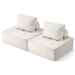 Artiss 2 Floor Sofa Lounge Chair with Pillow - SportZone.co.nz