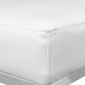 Artiss 2x Bar Stools Leather Padded Metal White - SportZone.co.nz
