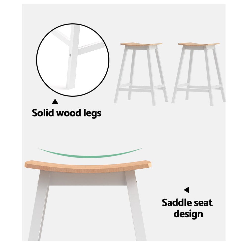 Artiss 2x Bar Stools Wooden Chairs Oak - SportZone.co.nz