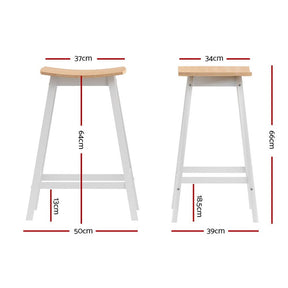 Artiss 2x Bar Stools Wooden Chairs Oak - SportZone.co.nz