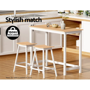 Artiss 2x Bar Stools Wooden Chairs Oak - SportZone.co.nz