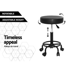 Artiss 2x Salon Stool Round Swivel Chair - SportZone.co.nz
