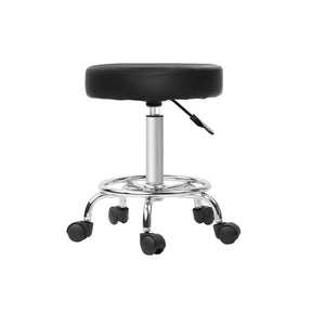 Artiss 2x Salon Stool Round Swivel Chair Black - SportZone.co.nz