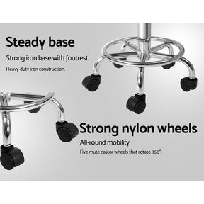 Artiss 2x Salon Stool Saddle Swivel Chair Black - SportZone.co.nz