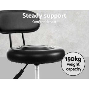 Artiss 2x Salon Stool Swivel Chair Backrest - SportZone.co.nz