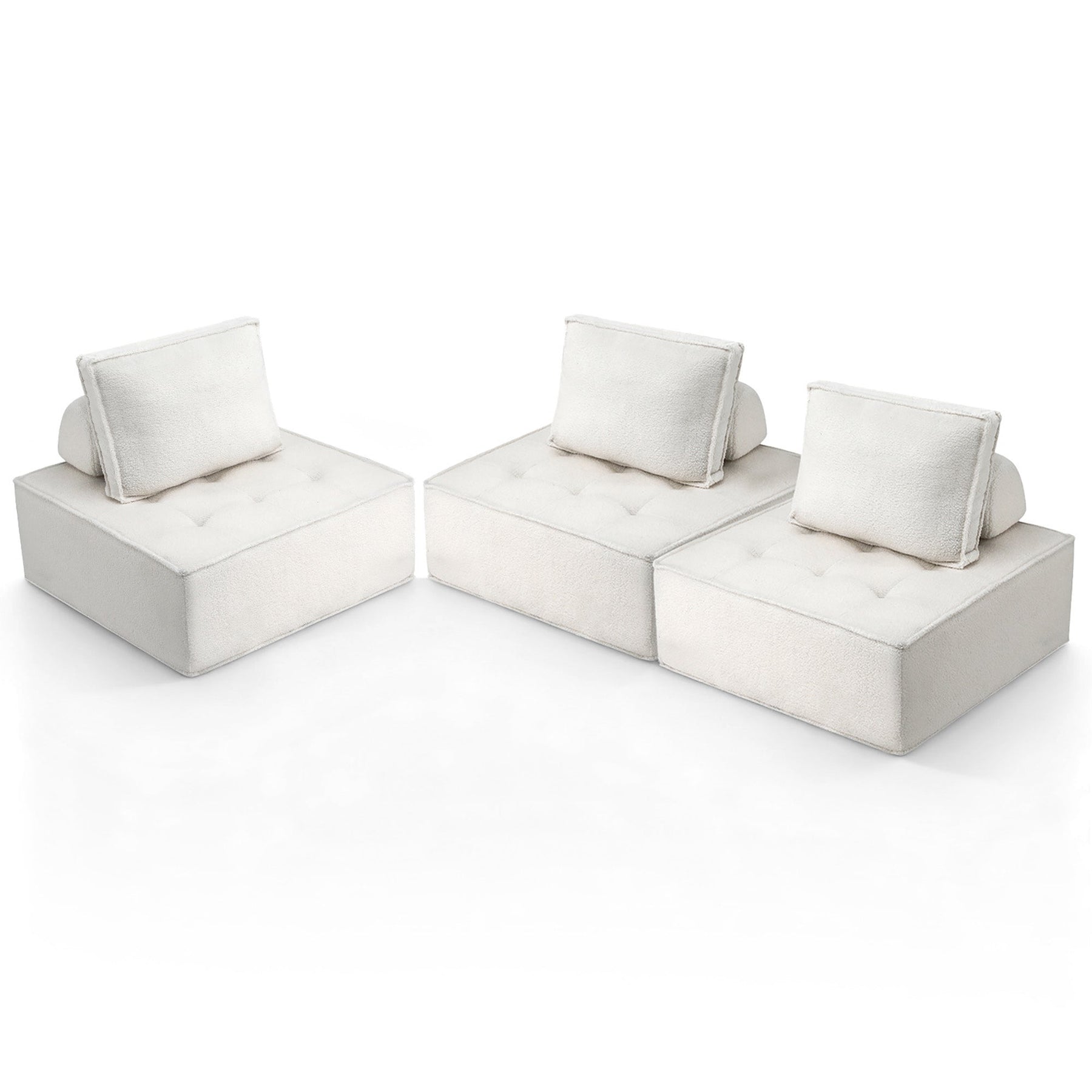 Artiss 3 Floor Sofa Lounge Chair with Pillow - SportZone.co.nz