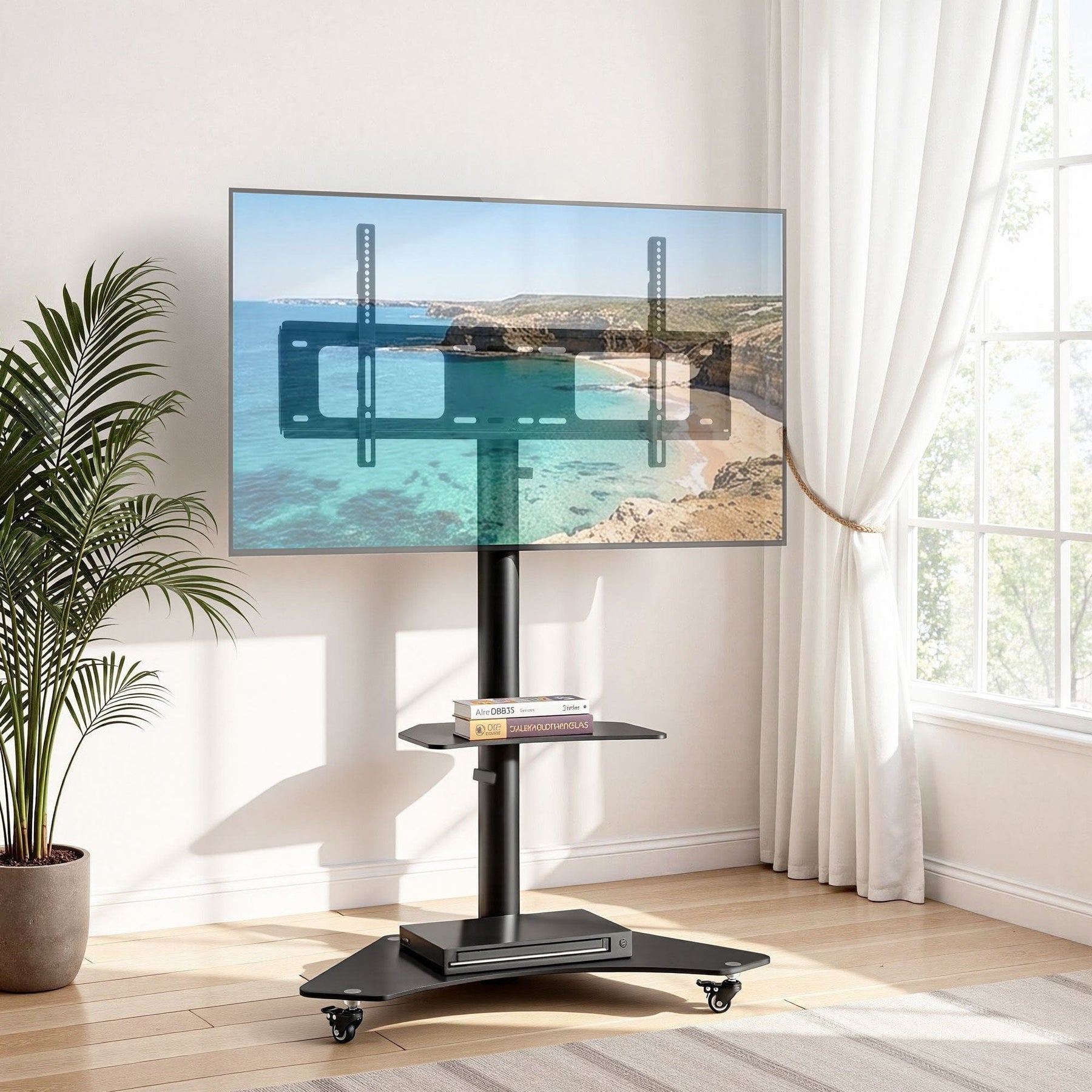 Artiss 40 - 100" TV Stand Mount Bracket Universal Adjustable Height with Wheels - SportZone.co.nz