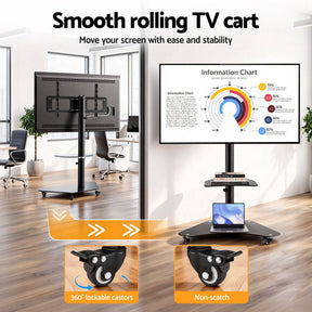 Artiss 40 - 100" TV Stand Mount Bracket Universal Adjustable Height with Wheels - SportZone.co.nz