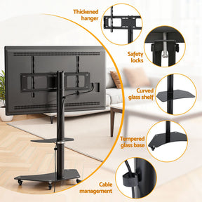 Artiss 40 - 100" TV Stand Mount Bracket Universal Adjustable Height with Wheels - SportZone.co.nz