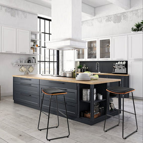 Artiss 4x Bar Stools Leather Padded Metal - SportZone.co.nz