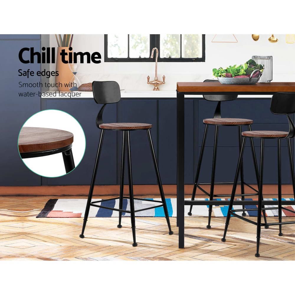 Artiss 4x Bar Stools Vintage Metal Chairs - SportZone.co.nz