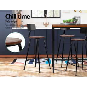 Artiss 4x Bar Stools Vintage Metal Chairs - SportZone.co.nz
