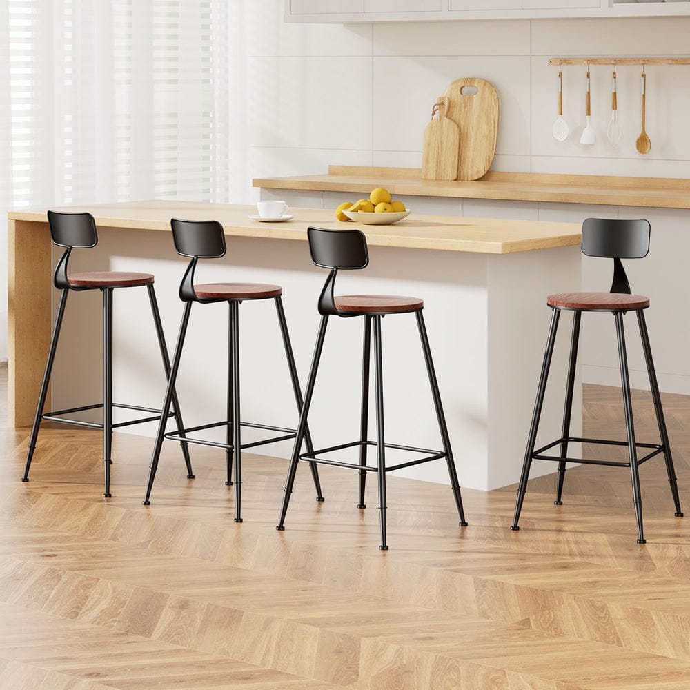 Artiss 4x Bar Stools Vintage Metal Chairs - SportZone.co.nz