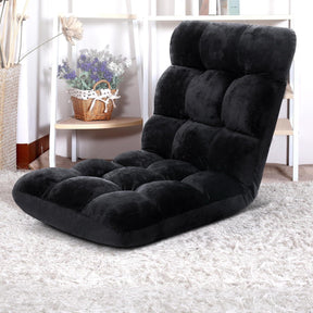 Artiss 4X Lounge Sofa Bed Flannel Fabric Black - SportZone.co.nz