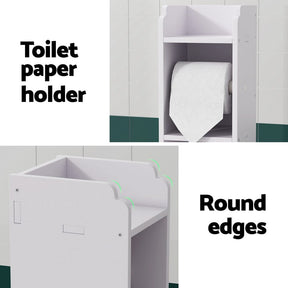Artiss Bathroom Cabinet Toilet Roll Holder Tissue Organizer 3 Tier Floor Cabinet - SportZone.co.nz