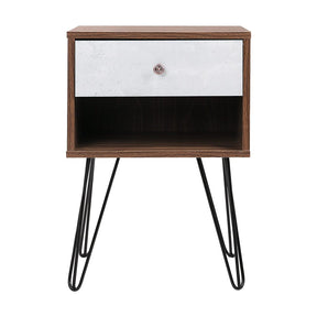 Artiss Bedside Table 1 Drawers with Shelf - LARS - SportZone.co.nz