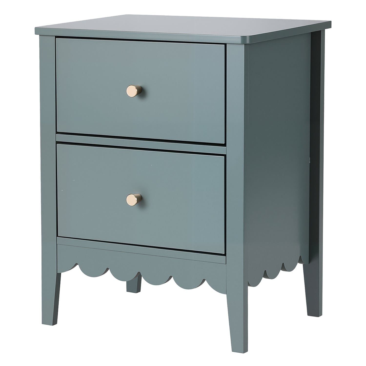 Artiss Bedside Table 2 Drawers Bedroom Storage Nightstand Green - SportZone.co.nz