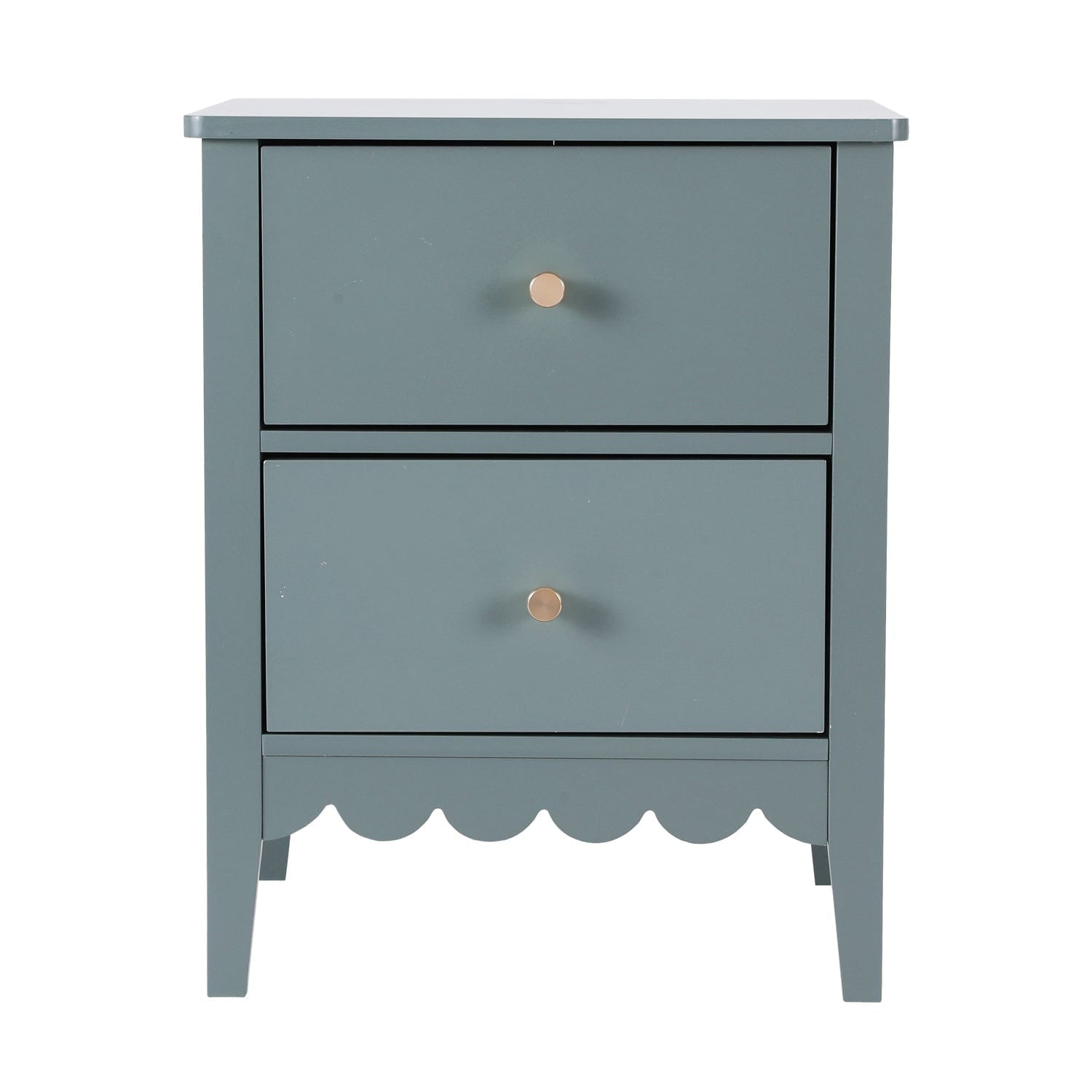 Artiss Bedside Table 2 Drawers Bedroom Storage Nightstand Green - SportZone.co.nz