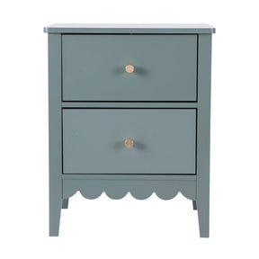 Artiss Bedside Table 2 Drawers Bedroom Storage Nightstand Green - SportZone.co.nz