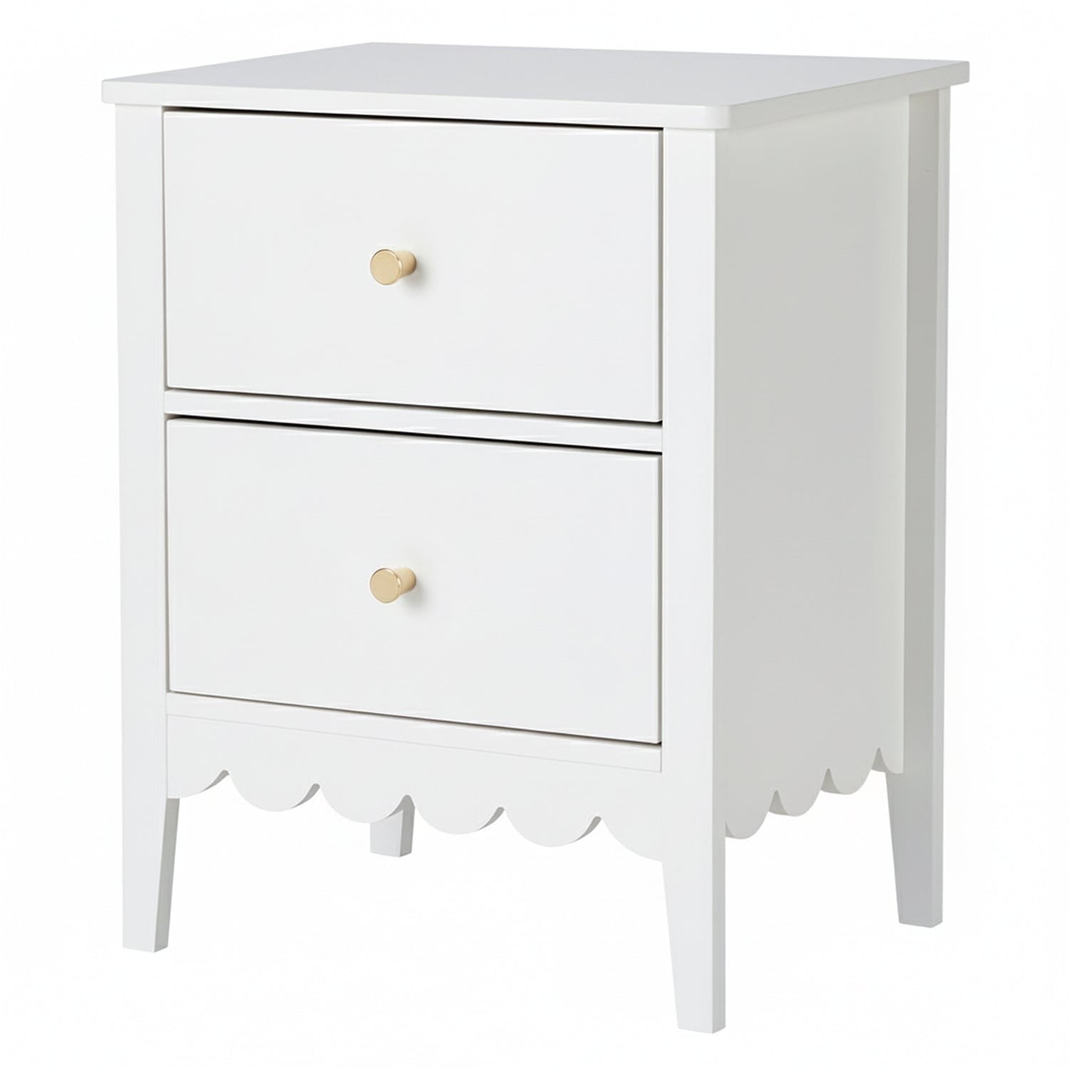 Artiss Bedside Table 2 Drawers Bedroom Storage Nightstand White - SportZone.co.nz