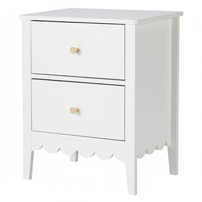 Artiss Bedside Table 2 Drawers Bedroom Storage Nightstand White - SportZone.co.nz