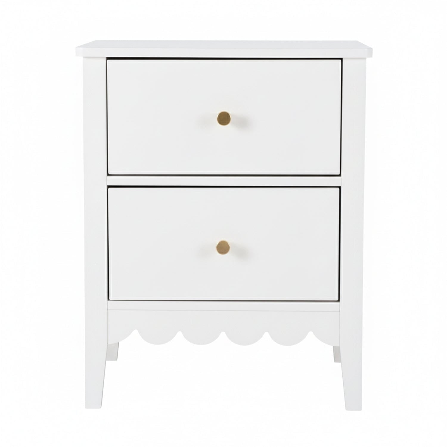 Artiss Bedside Table 2 Drawers Bedroom Storage Nightstand White - SportZone.co.nz