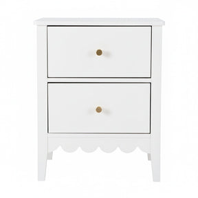 Artiss Bedside Table 2 Drawers Bedroom Storage Nightstand White - SportZone.co.nz