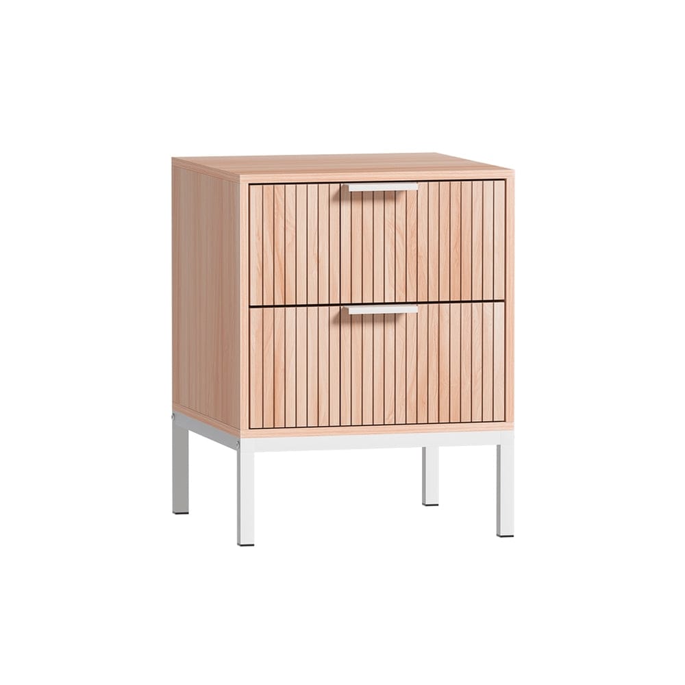 Artiss Bedside Table Drawers Side End Table Storage Cabinet Nightstand Pine LURA - SportZone.co.nz