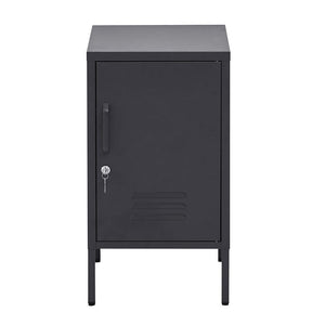 Artiss Bedside Table Metal Cabinet - Black - SportZone.co.nz