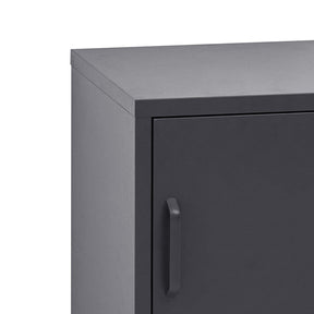 Artiss Bedside Table Metal Cabinet - Black - SportZone.co.nz