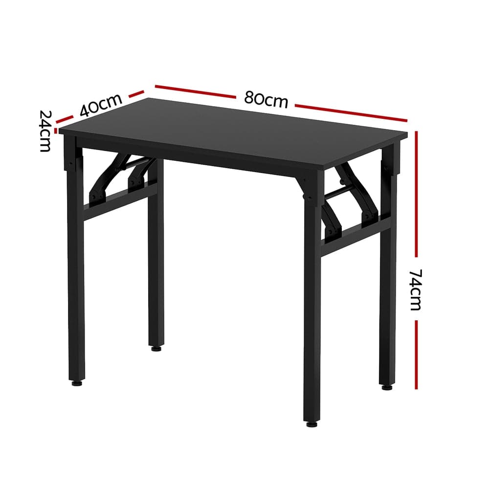 Artiss Computer Desk Foldable Balck 80CM - SportZone.co.nz