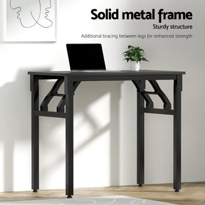 Artiss Computer Desk Foldable Balck 80CM - SportZone.co.nz