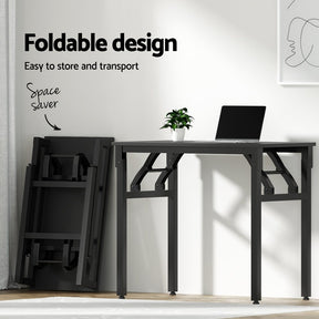 Artiss Computer Desk Foldable Balck 80CM - SportZone.co.nz