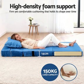 Artiss Convertible Folding Sofa Bed Armless Lounger Foam Floor Sofas Futons Couches - SportZone.co.nz