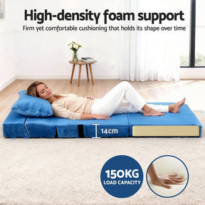 Artiss Convertible Folding Sofa Bed Armless Lounger Foam Floor Sofas Futons Couches - SportZone.co.nz